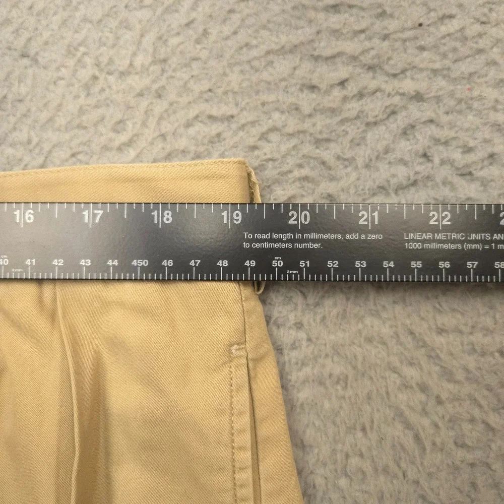 Polo by Ralph Lauren Tyler Shorts Mens 38 Khaki Pleated Chino 100% Cotton